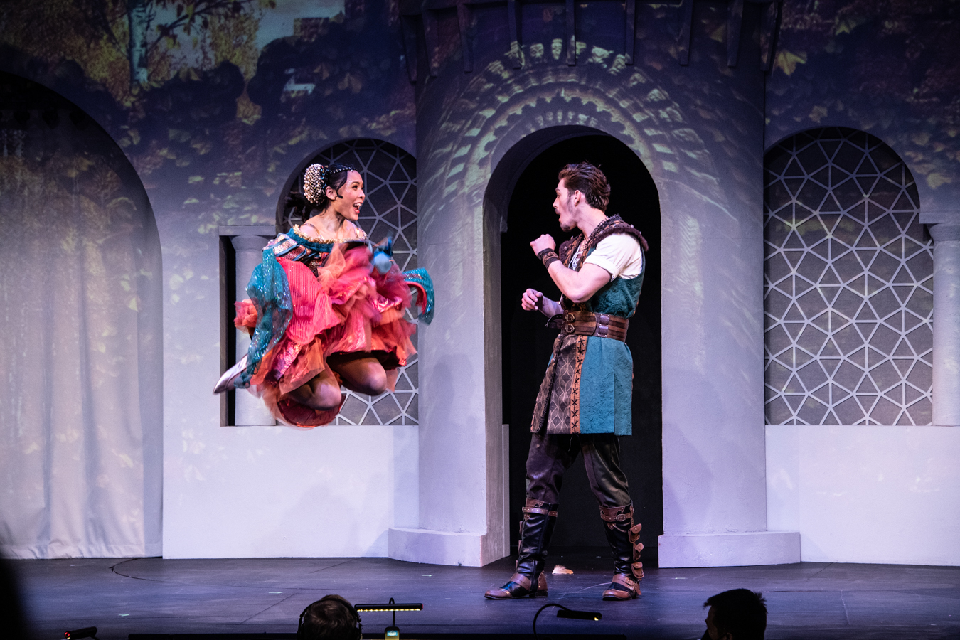 Dian as Sleeping Beauty, meeting the Prince.